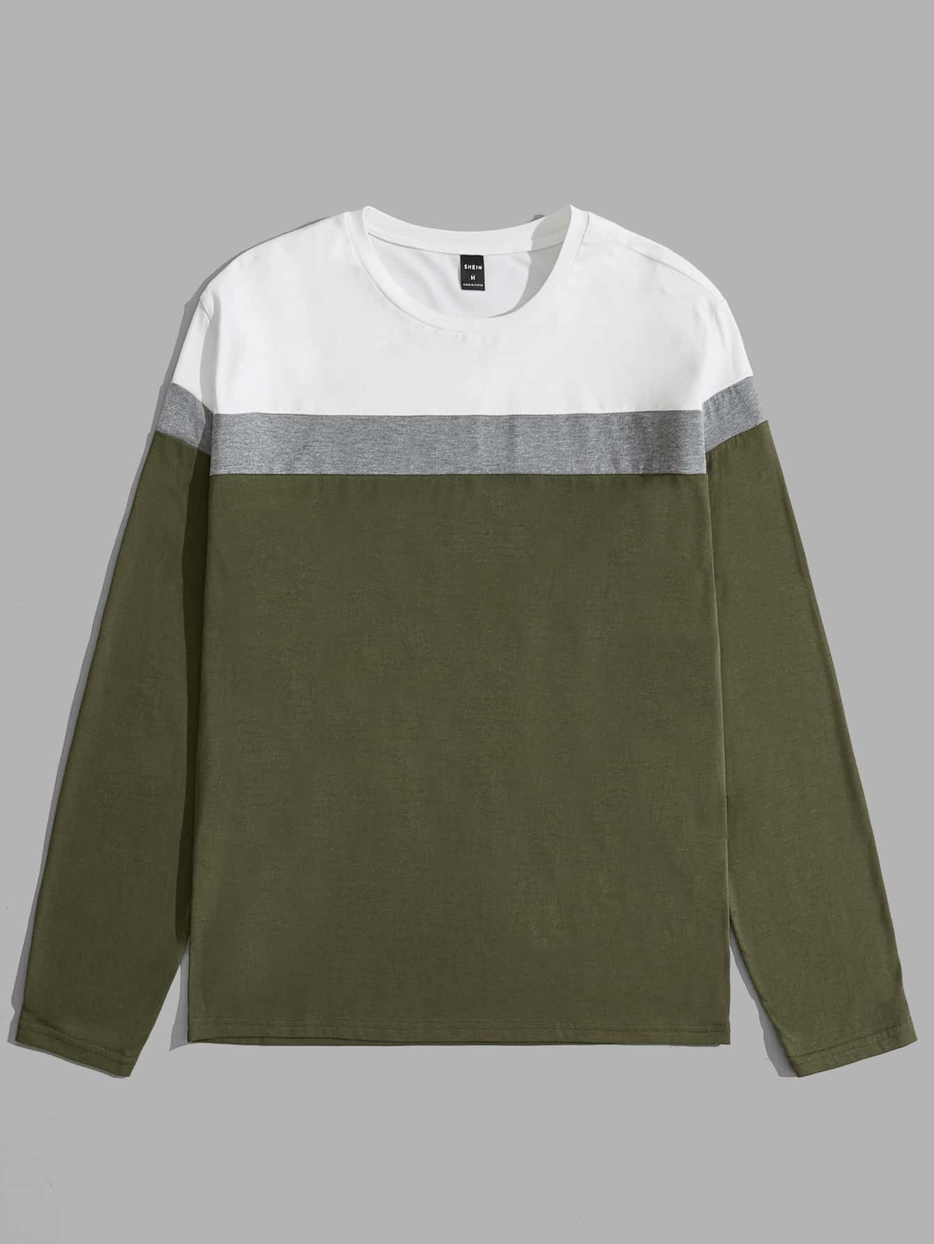 Manfinity VCAY Hombres Camiseta con costura - Multicolor - Ver 1