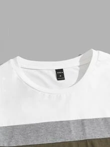 Manfinity VCAY Hombres Camiseta con costura - Multicolor - Ver 3