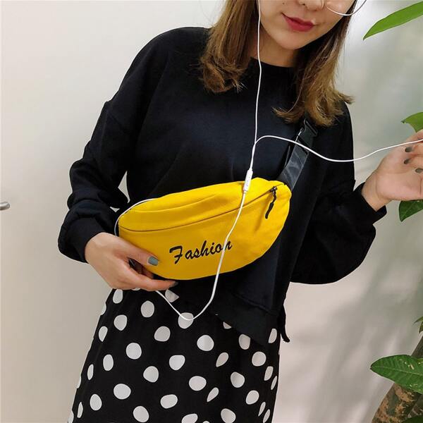 

Letter Graphic Fanny Pack, Yellow