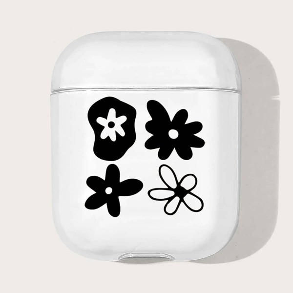

Flower Pattern Case For Airpods, Clear