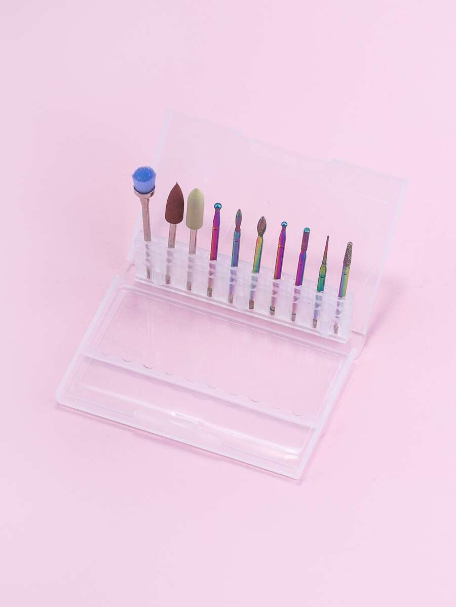 10入組指甲拋光頭套裝 - 藍色 - 查看 1