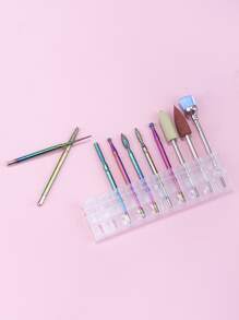 10入組指甲拋光頭套裝 - 藍色 - 查看 3