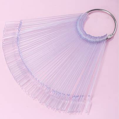 Bộ 50 bảng màu sơn móng tay hình quạt trong suốt nhẹ dùng để trưng bày sơn gel móng tay