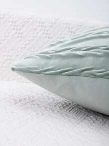 1pc Leaf Decor Cushion Cover Without Filler - Green - View 2