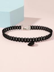 Girls Heart Pendant Choker