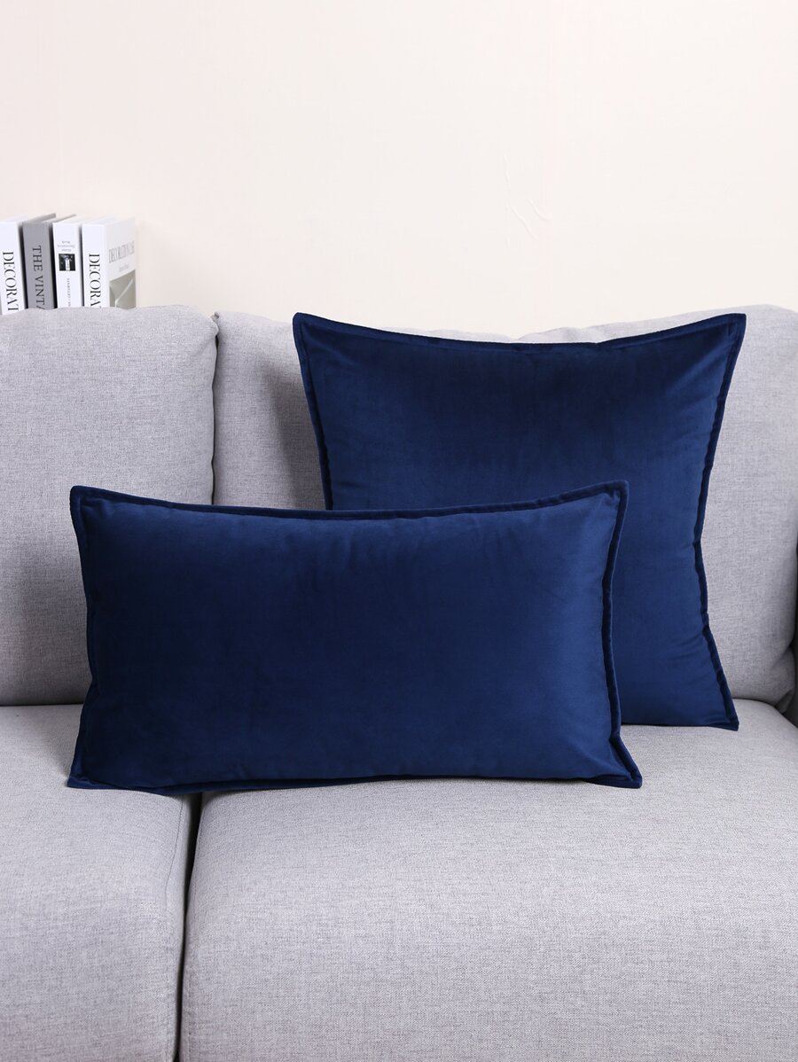 1入組素色坐墊套不附帶內芯 - 寶藍色 - 查看 1
