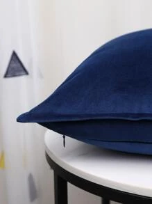 1入組素色坐墊套不附帶內芯 - 寶藍色 - 查看 3