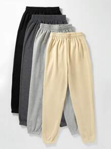 SHEIN Unity 4Pack Thermal Lined Joggers - Multicolor - View 3