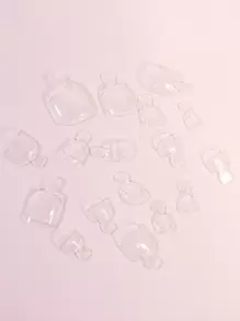 轉換你指甲片帶100入組透明盒裝脚趾甲短樹脂延伸假指甲是合適適合女士和女孩