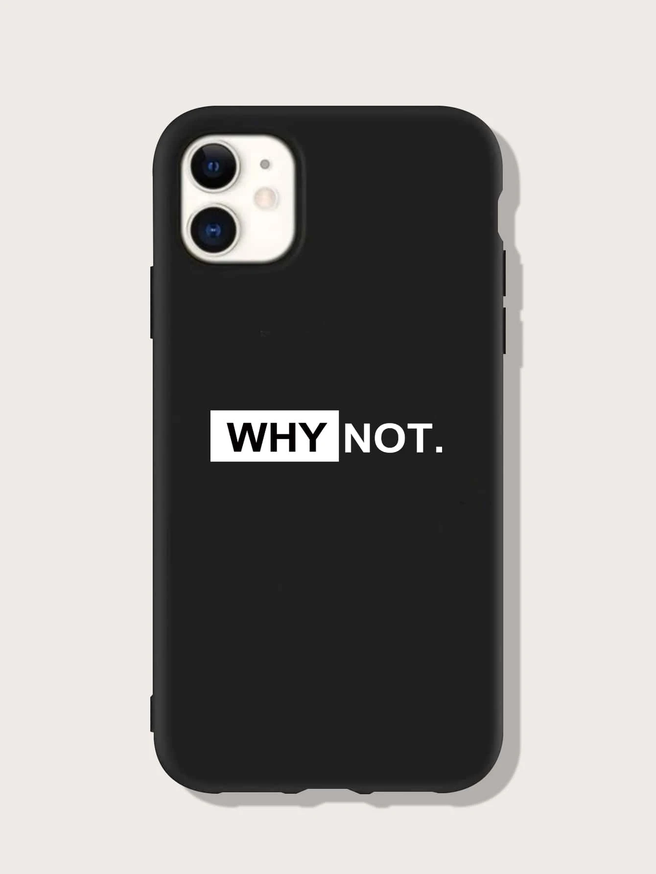 Funda para móvil con estampado de letra - Negro - Ver 1