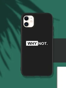 Funda para móvil con estampado de letra - Negro - Ver 2