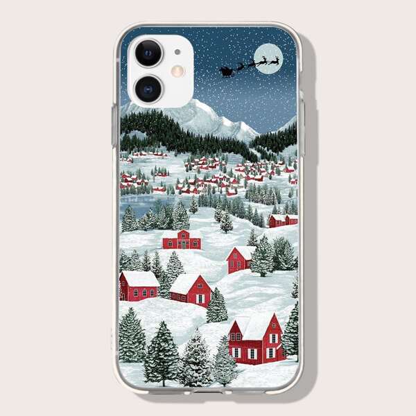 

Christmas Graphic Phone Case, Multicolor