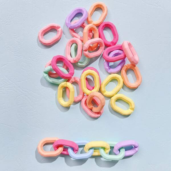 

20pcs Color Block DIY Jewelry Accessory, Multicolor