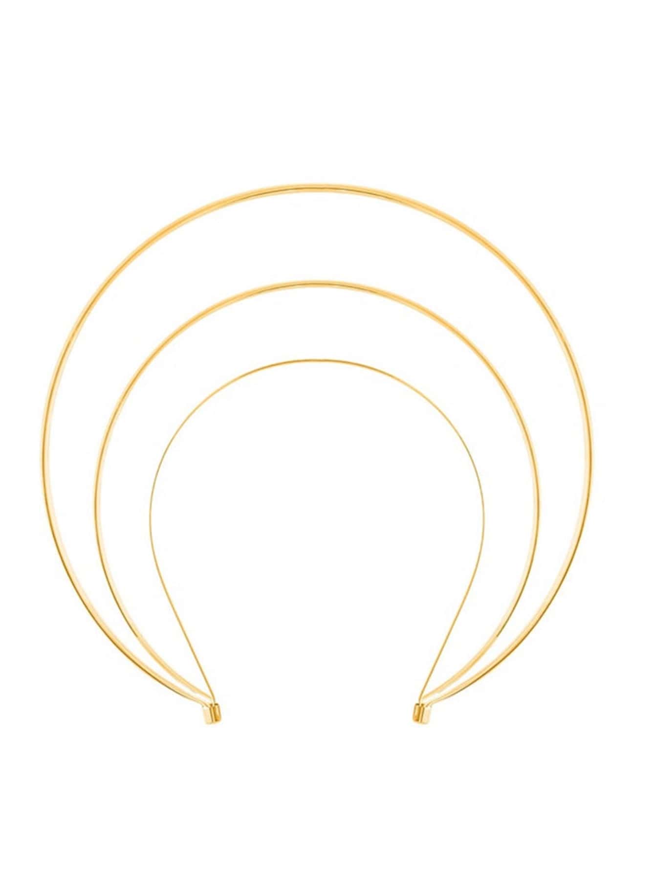 Băng đô kim loại nhiều lớp - Hoa hồng vàng - Xem 1