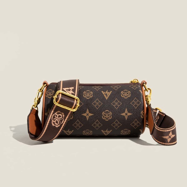 

All Over Print Bucket Bag, Coffee brown