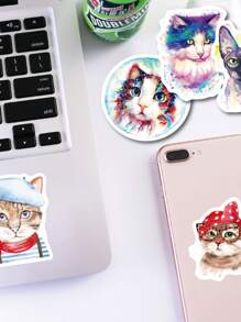 50入組動物印花貼紙 - 彩色 - 查看 2