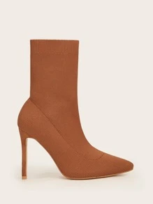 Giày bốt Nữ Thời trang Trượt trên - màu nâu - Xem 3