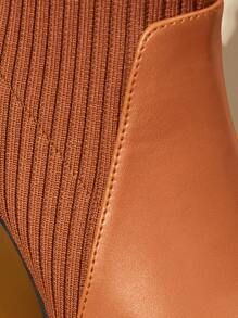 CUCCOO BASICS Giày nữ Chi tiết bảng tối giản Mũi vuông Giày bốt đan màu nâu thanh lịch - màu nâu - Xem 10