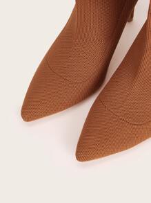 Giày bốt Nữ Thời trang Trượt trên - màu nâu - Xem 4