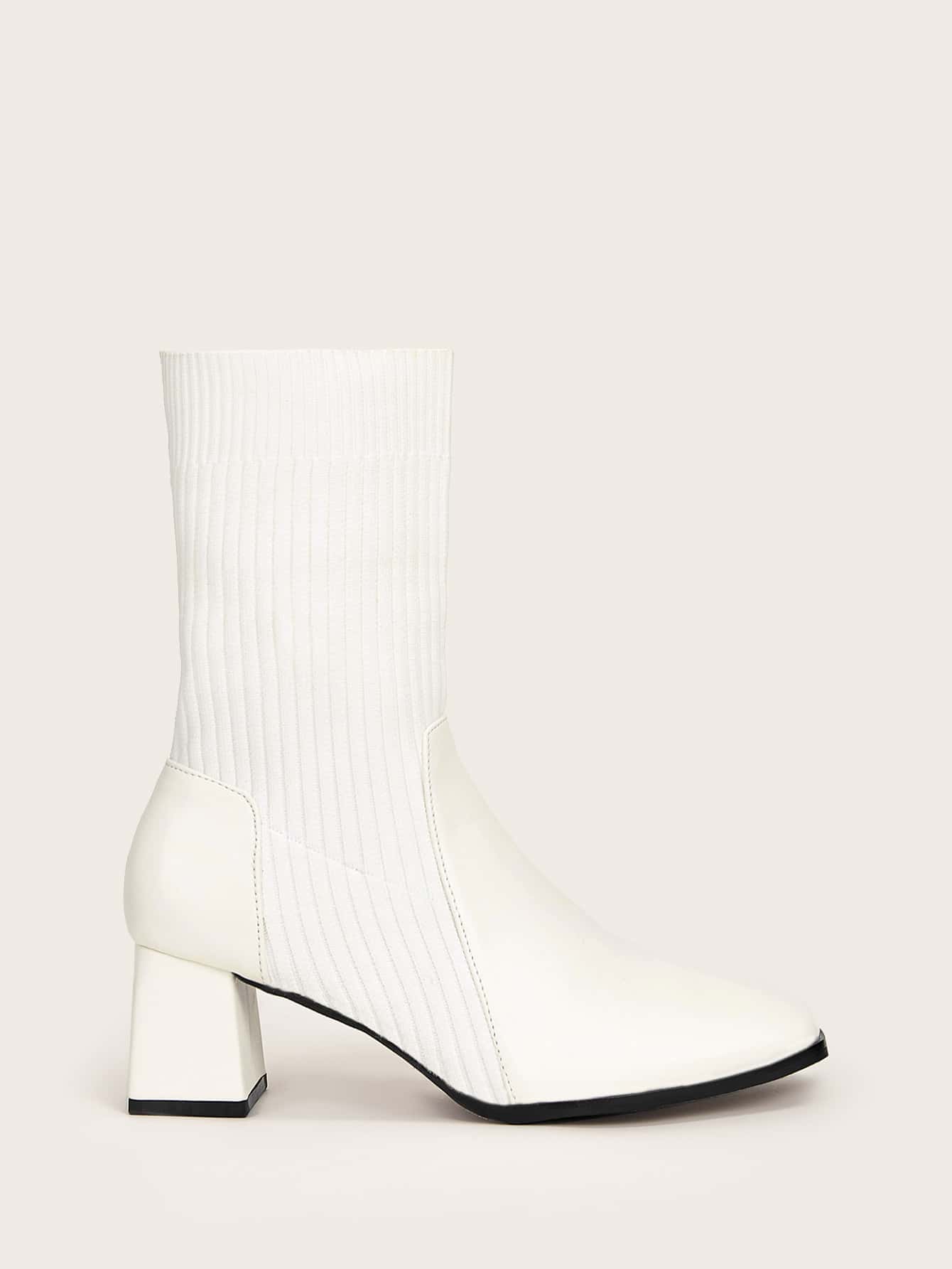 CUCCOO BASICS Minimalist Panel Detail Sock Boots