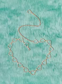 ROMWE 愛心裝飾褲鏈 - 金色 - 查看 1