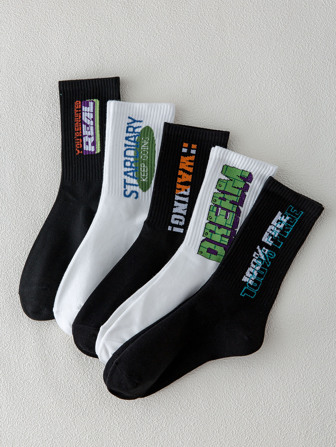 5 paia Calzini modello lettera