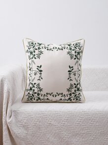 刺繡樹葉靠墊套不附帶墊芯 - 彩色 - 查看 5