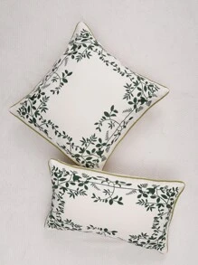 刺繡樹葉靠墊套不附帶墊芯 - 彩色 - 查看 7