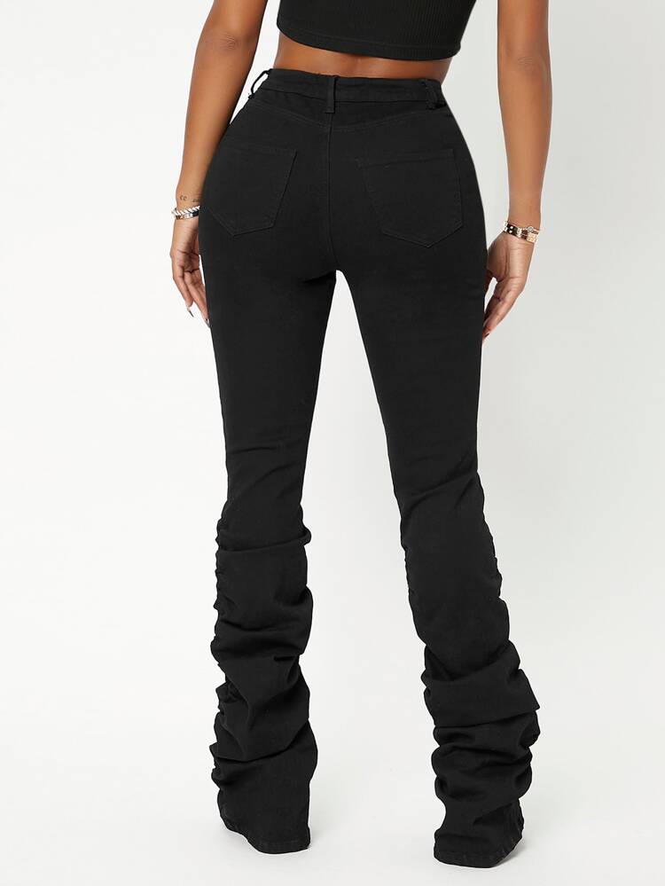 Curvy High Waist Stacked Jeans