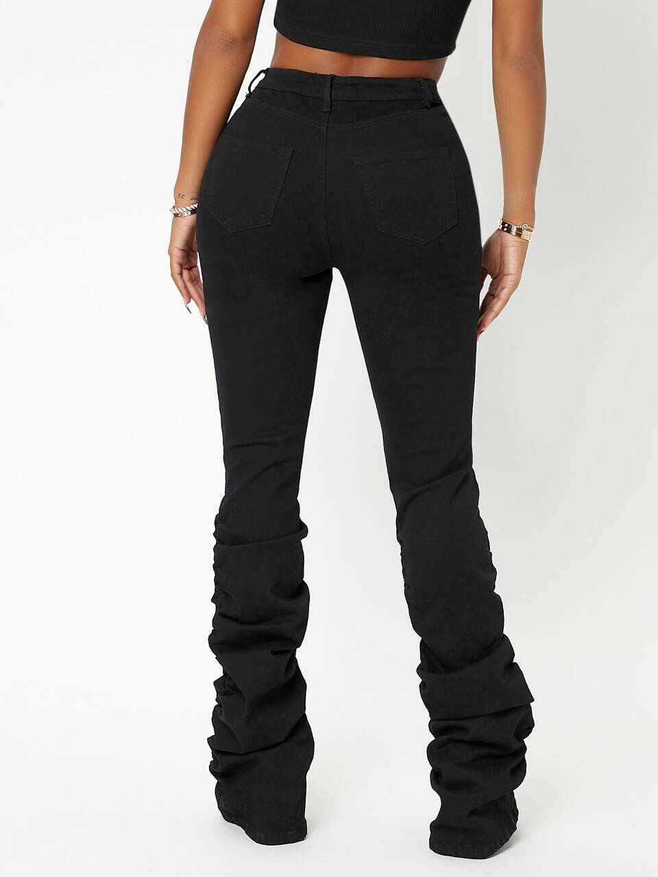 Curvy High Waist Stacked Jeans
