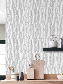 1pc Giấy dán tường hoa văn hình học - Nhiều màu - Xem 1