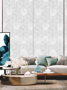 1pc Giấy dán tường hoa văn hình học - Nhiều màu - Xem 5