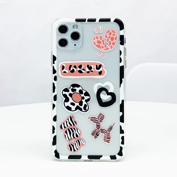 

Cartoon Graphic Phone Case, Clear