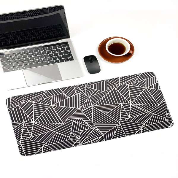 

Geometric Pattern Mouse Pad, Black