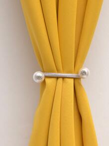 1pc Pearl Decor Plastic Curtain Tieback,Daily White Curtain Strap Tie For Holding Curtain & Drapes,Simple & Elegant Home Decor - Multicolor - View 6