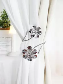 1入組花窗簾掛鉤 - 銀色 - 查看 1