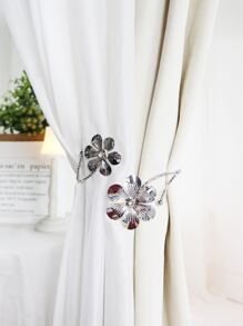 1入組花窗簾掛鉤 - 銀色 - 查看 3