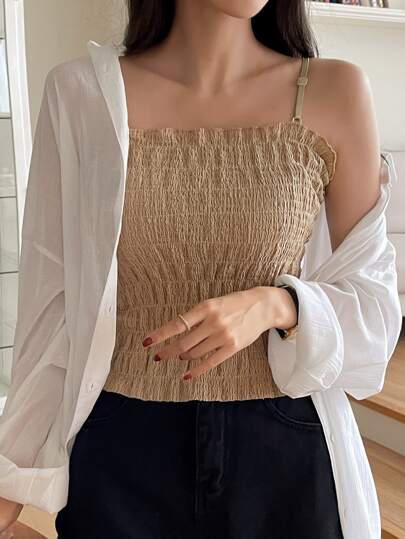 DAZY キャミトップ シャードフリル トリム