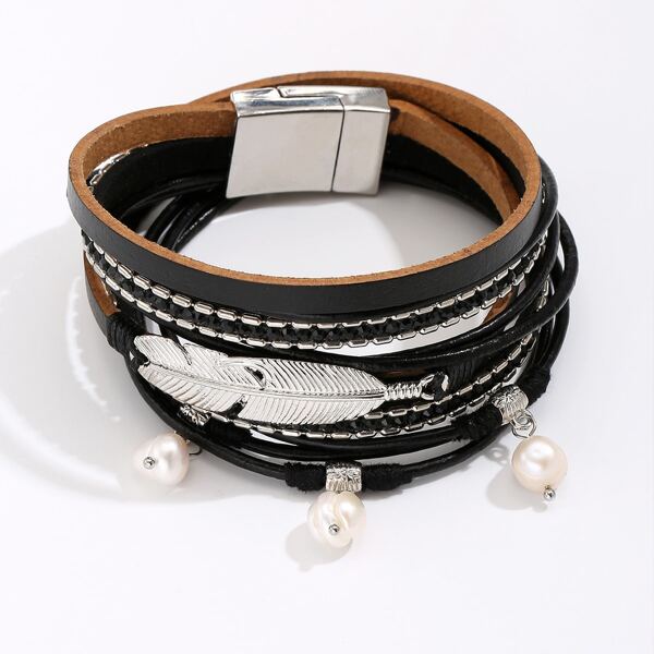 

Faux Pearl Decor Bracelet, Multicolor