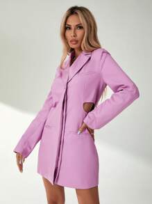 فستان بليزر مقصوص جانبي