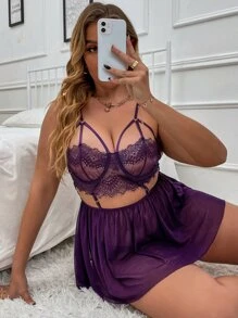 Slips de malla arnés - Morado Violeta - Ver 1