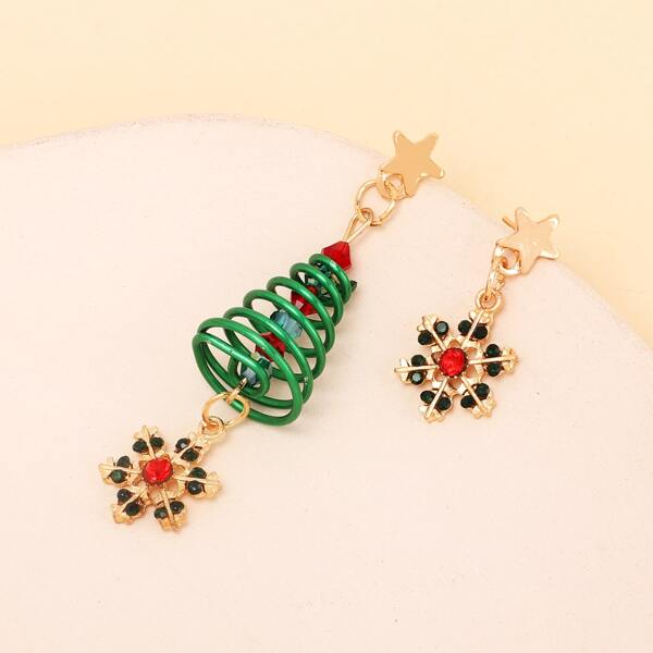 

Christmas Mismatched Earrings, Multicolor