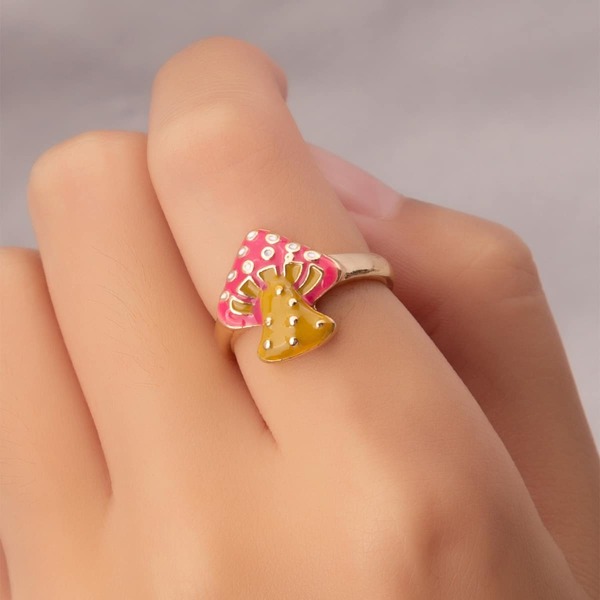 

Mushroom Decor Ring, Multicolor
