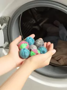 6入組隨機色寵物衣服洗衣球