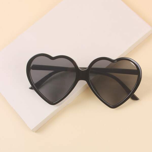 

Toddler Girls Heart Frame Sunglasses, Black