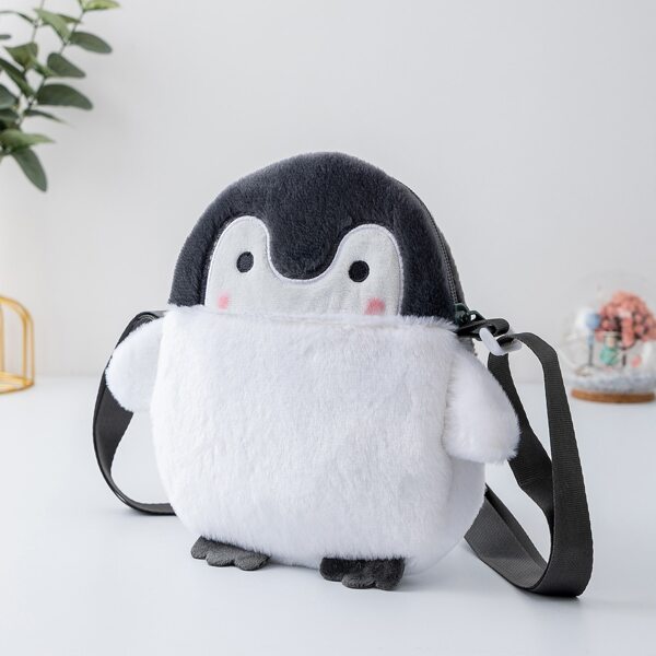 

Girls Cartoon Penguin Design Novelty Bag, White