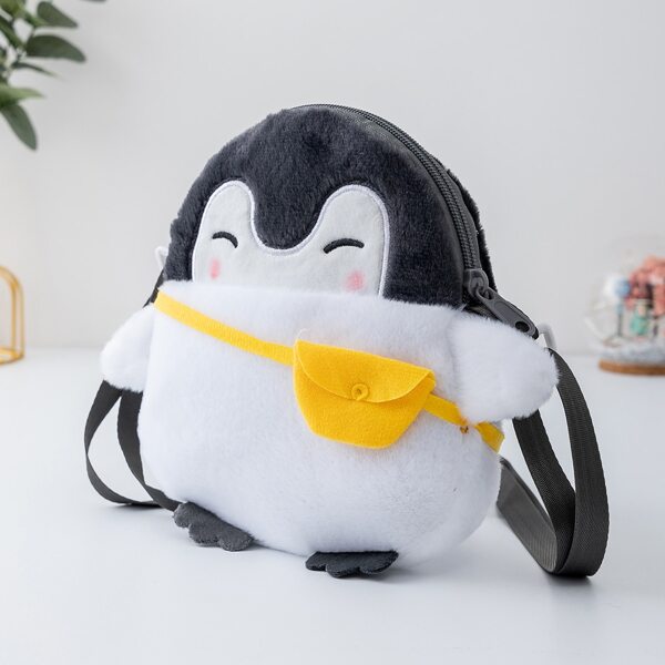 

Girls Cartoon Penguin Design Novelty Bag, White