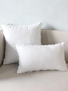 1入組素色靠墊套不附帶墊芯 - 白色 - 查看 3