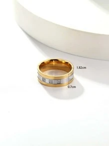 Nhẫn chi tiết rhinestone - Nhiều màu - Xem 3