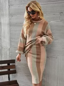 Mulvari 条纹毛衣＆针织裙 - 彩色 - 查看 1